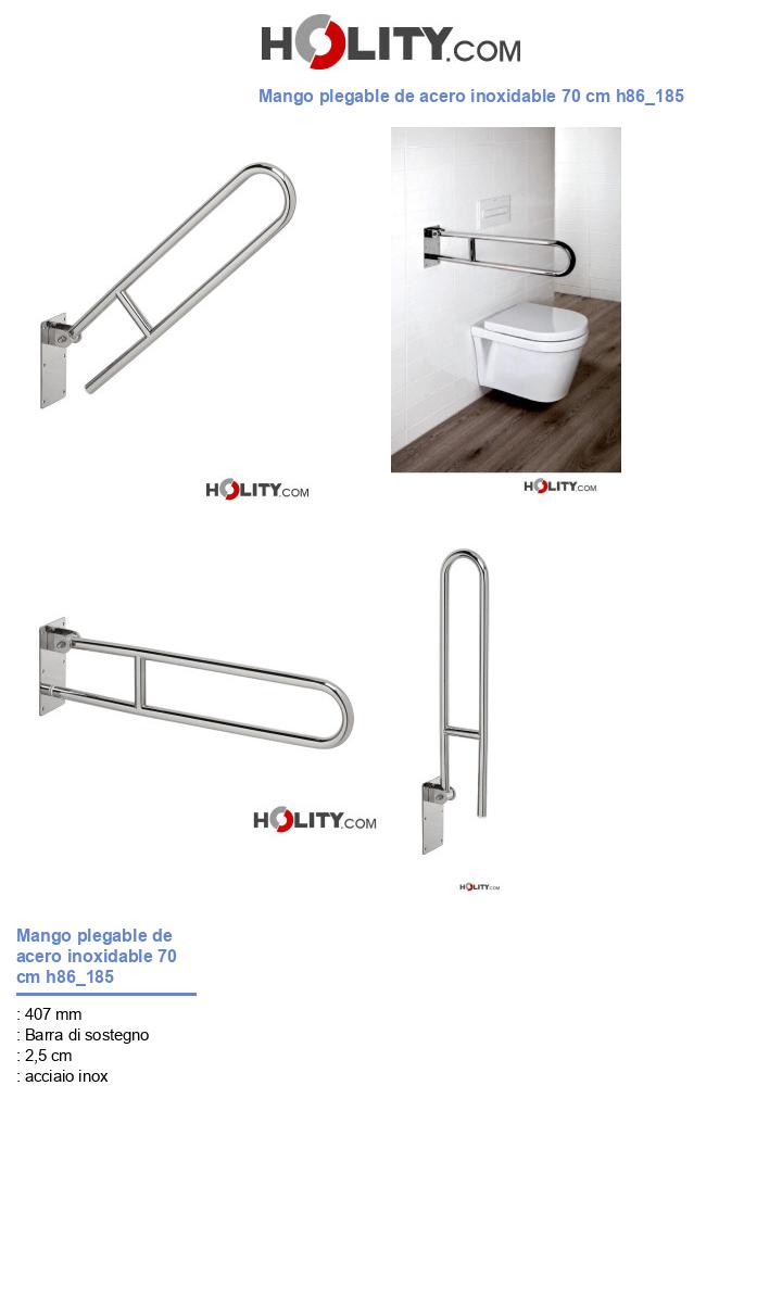 Mango plegable de acero inoxidable 70 cm h86_185
