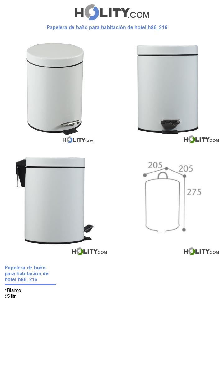 Papelera de baño para habitación de hotel h86_216