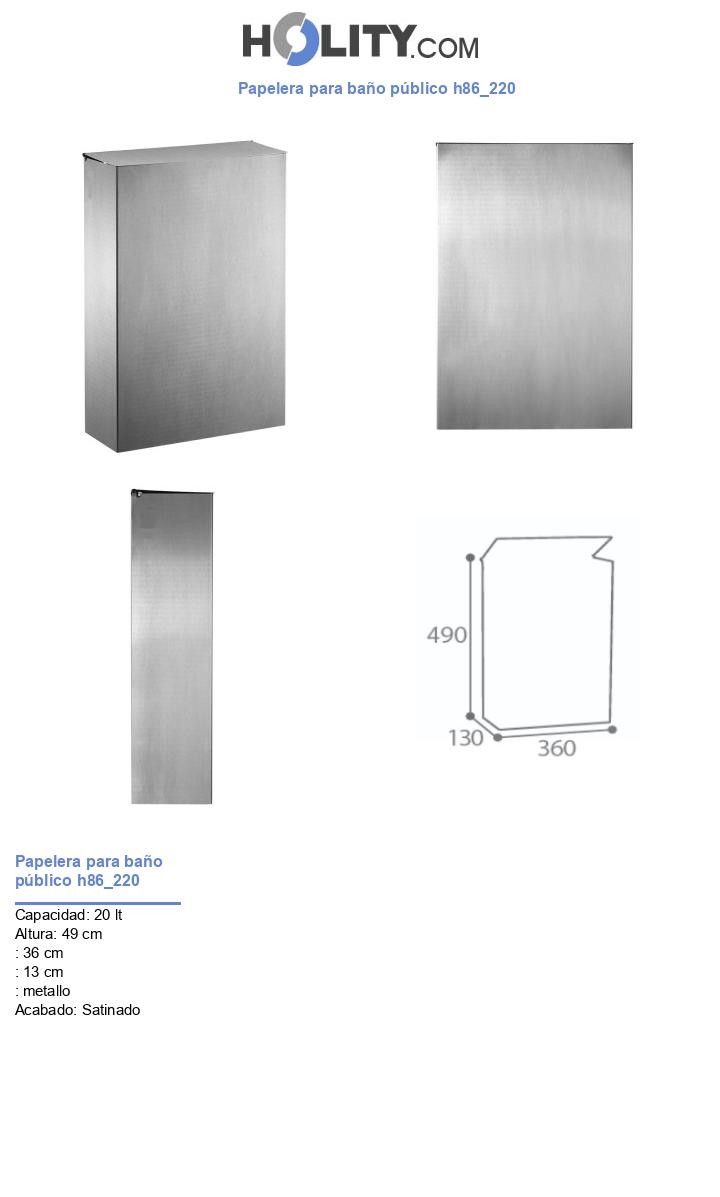Papelera para baño público h86_220
