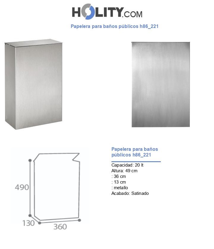 Papelera para baños públicos h86_221