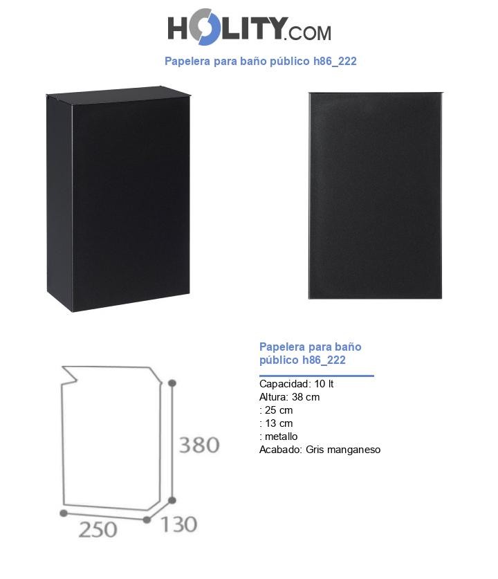 Papelera para baño público h86_222
