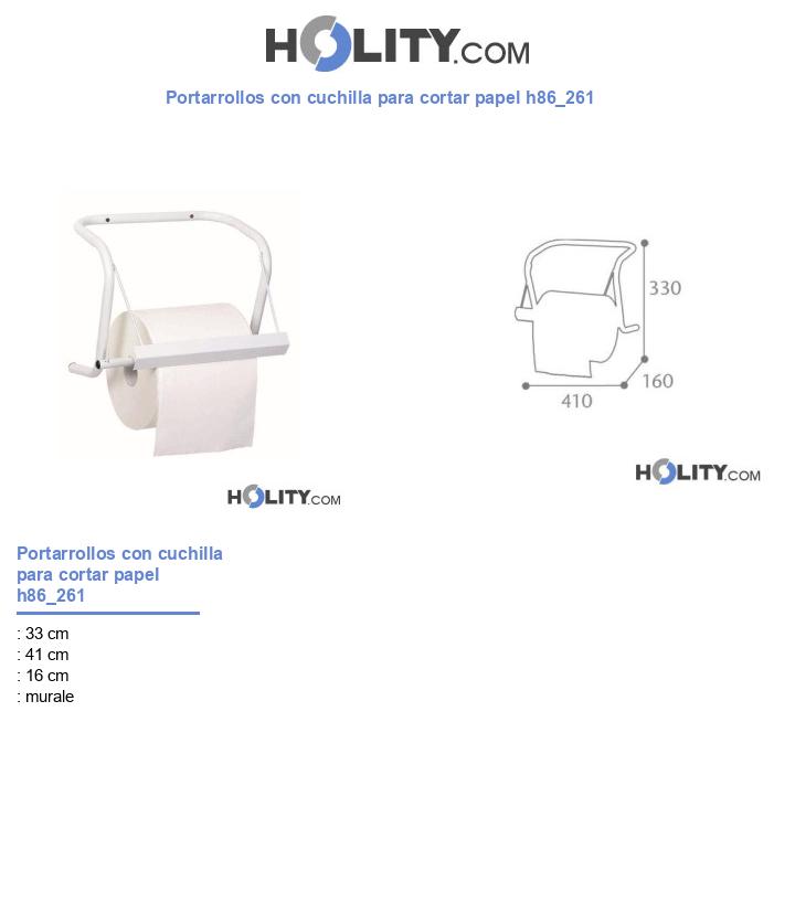 Portarrollos con cuchilla para cortar papel h86_261