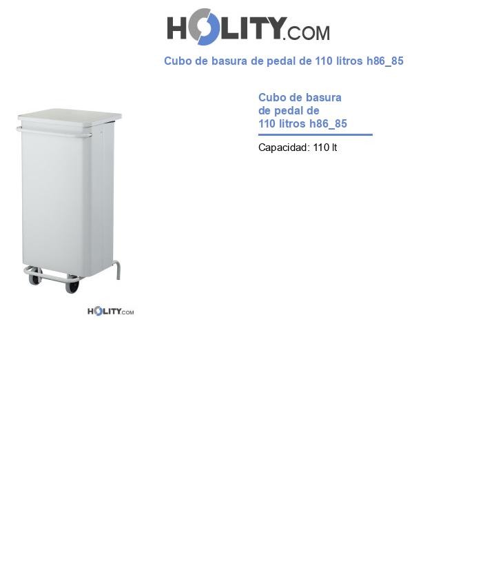 Cubo de basura de pedal de 110 litros h86_85