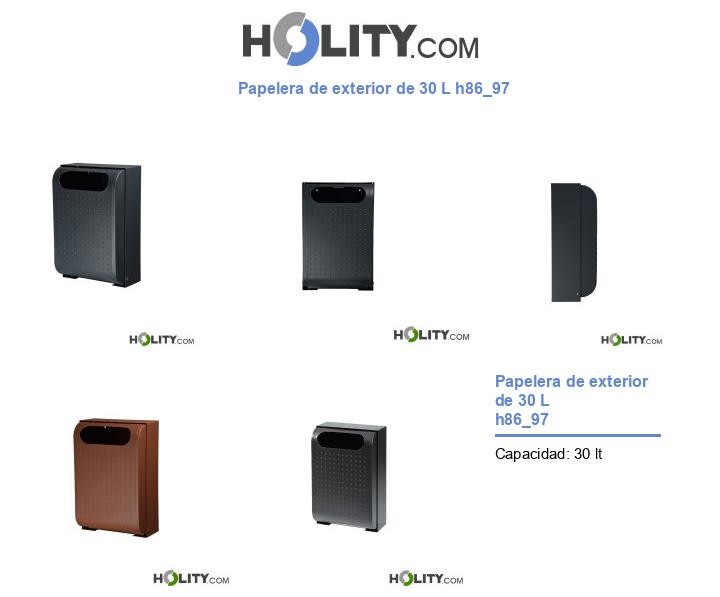Papelera de exterior de 30 L h86_97