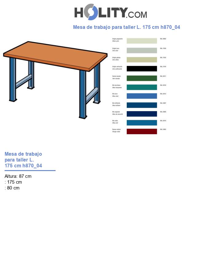 Mesa de trabajo para taller L. 175 cm h870_04