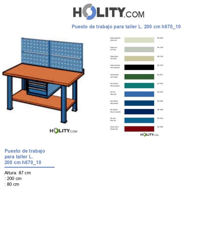 Puesto de trabajo para taller L. 200 cm h870_10
