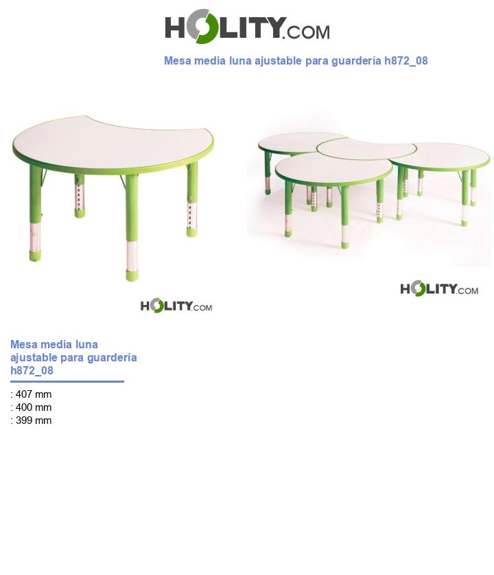 Mesa media luna ajustable para guardería h872_08