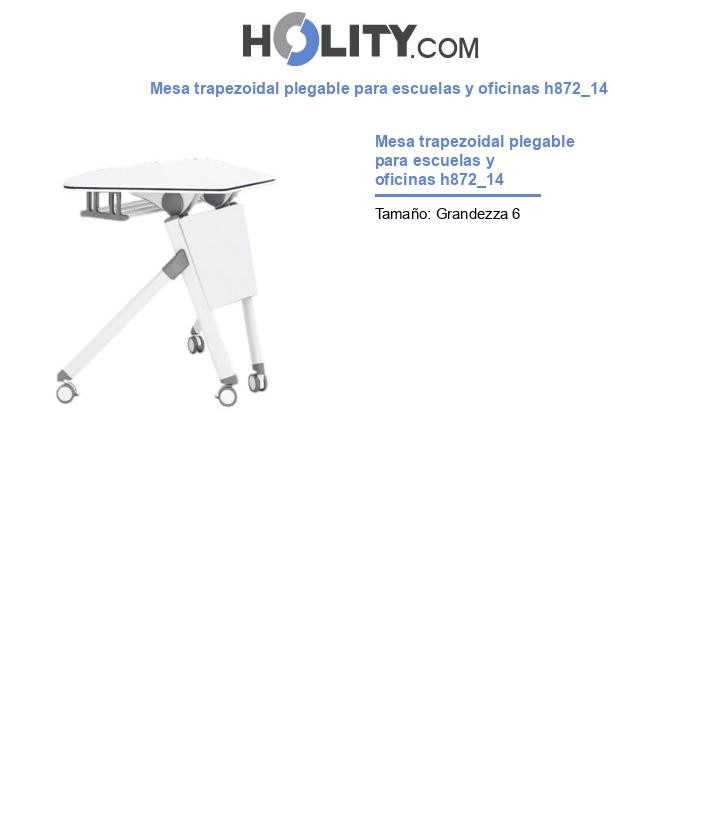 Mesa trapezoidal plegable para escuelas y oficinas h872_14