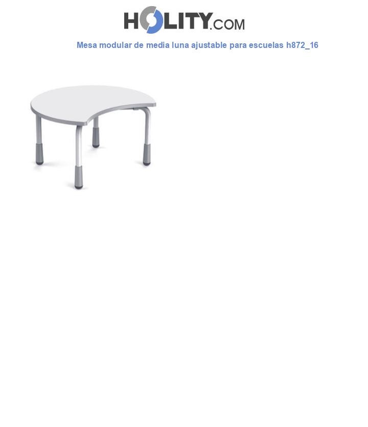 Mesa modular de media luna ajustable para escuelas h872_16