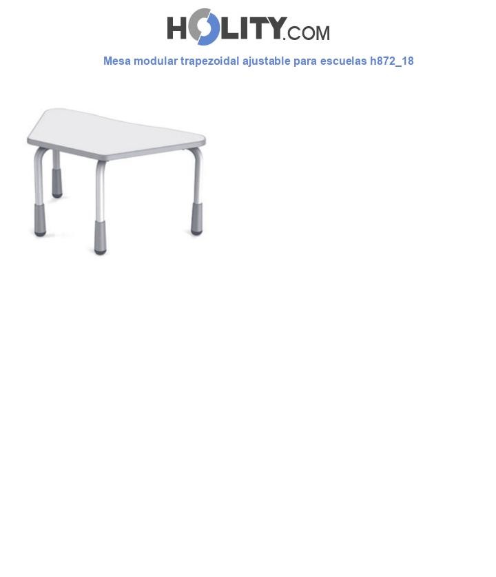 Mesa modular trapezoidal ajustable para escuelas h872_18