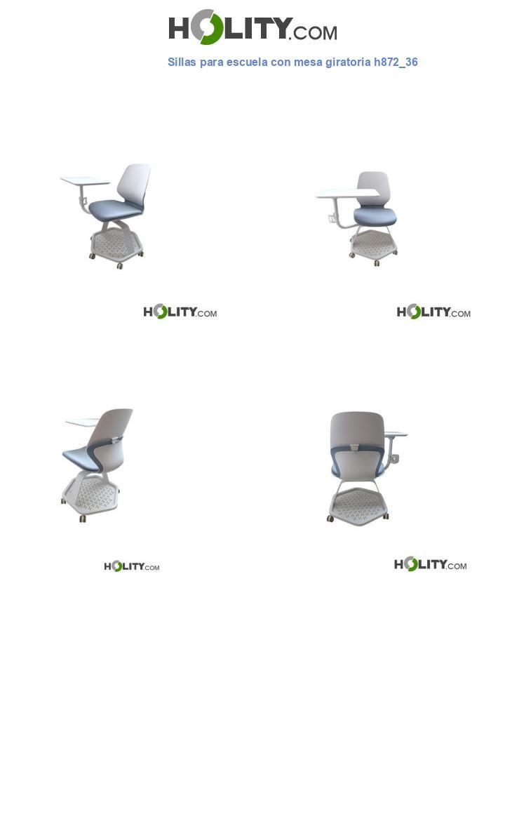 Sillas para escuela con mesa giratoria h872_36