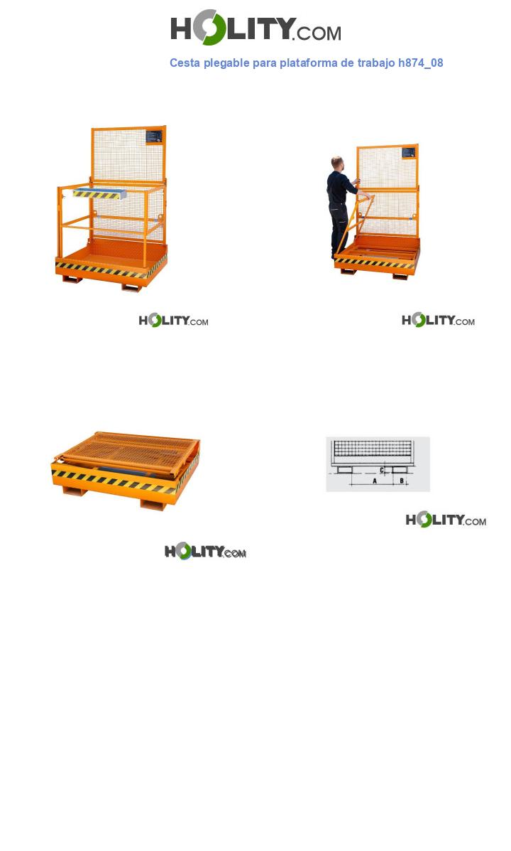 Cesta plegable para plataforma de trabajo h874_08