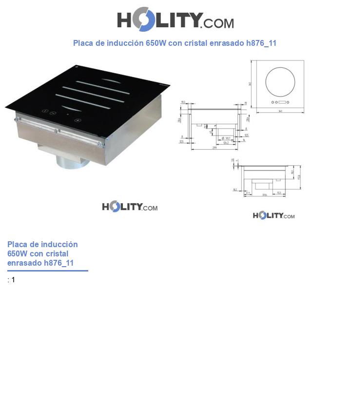 Placa de inducción 650W con cristal enrasado h876_11