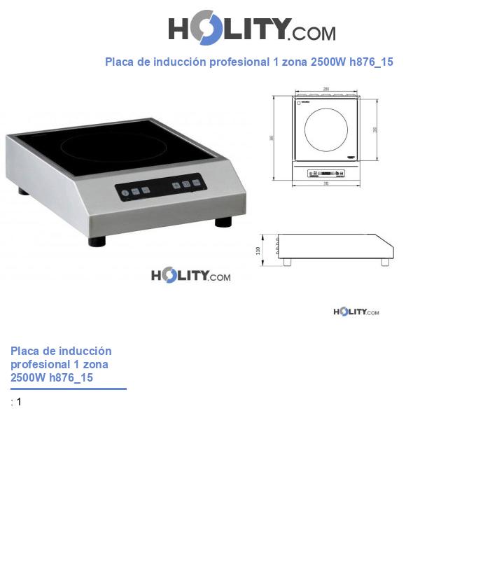 Placa de inducción profesional 1 zona 2500W h876_15