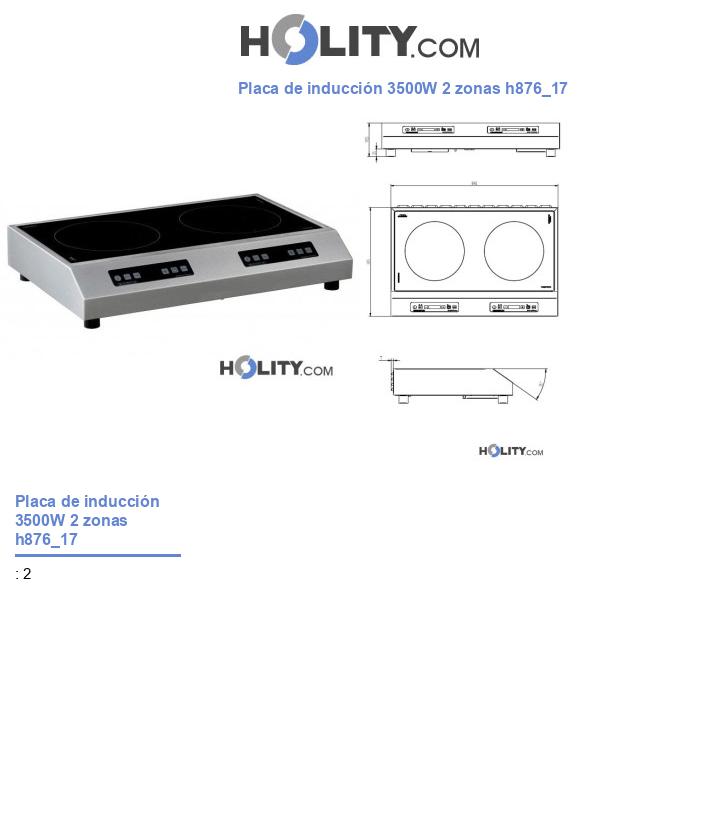 Placa de inducción 3500W 2 zonas h876_17