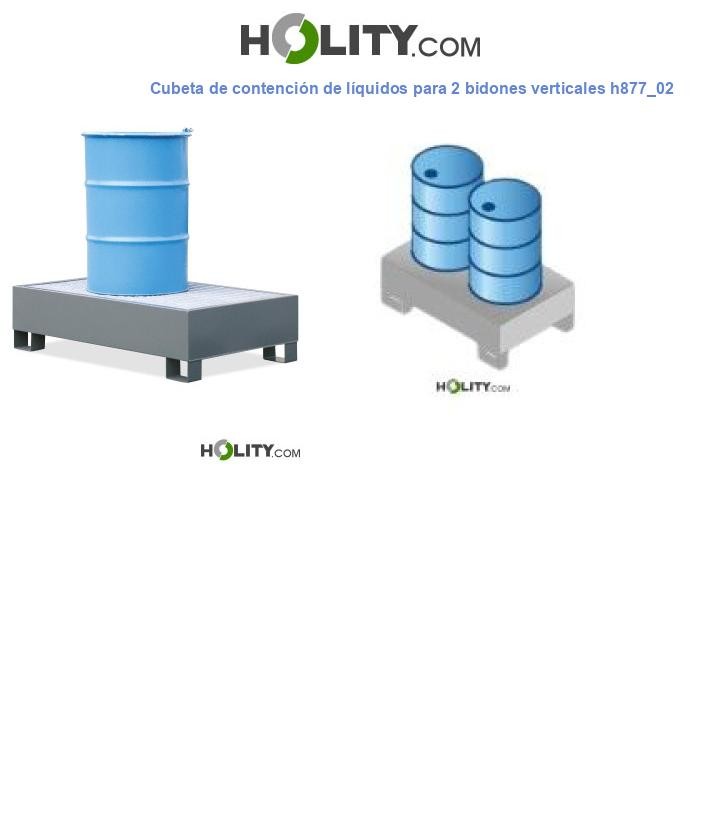 Cubeta de contención de lÃquidos para 2 bidones verticales h877_02