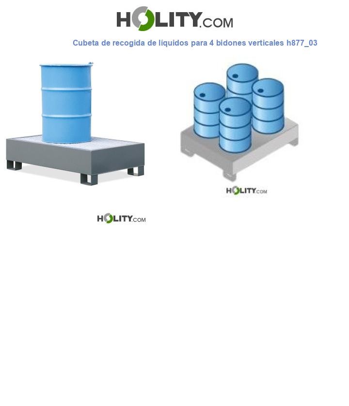 Cubeta de recogida de líquidos para 4 bidones verticales h877_03