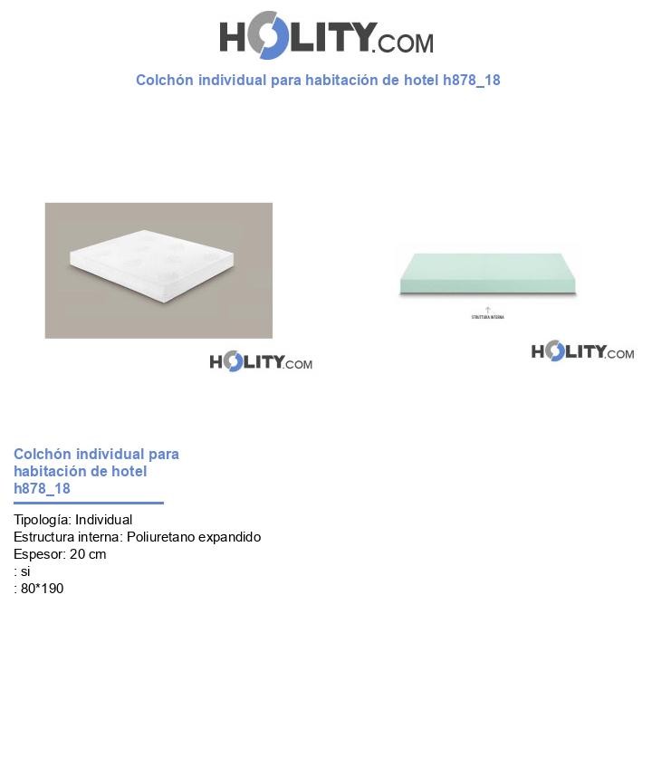 Colchón individual para habitación de hotel h878_18