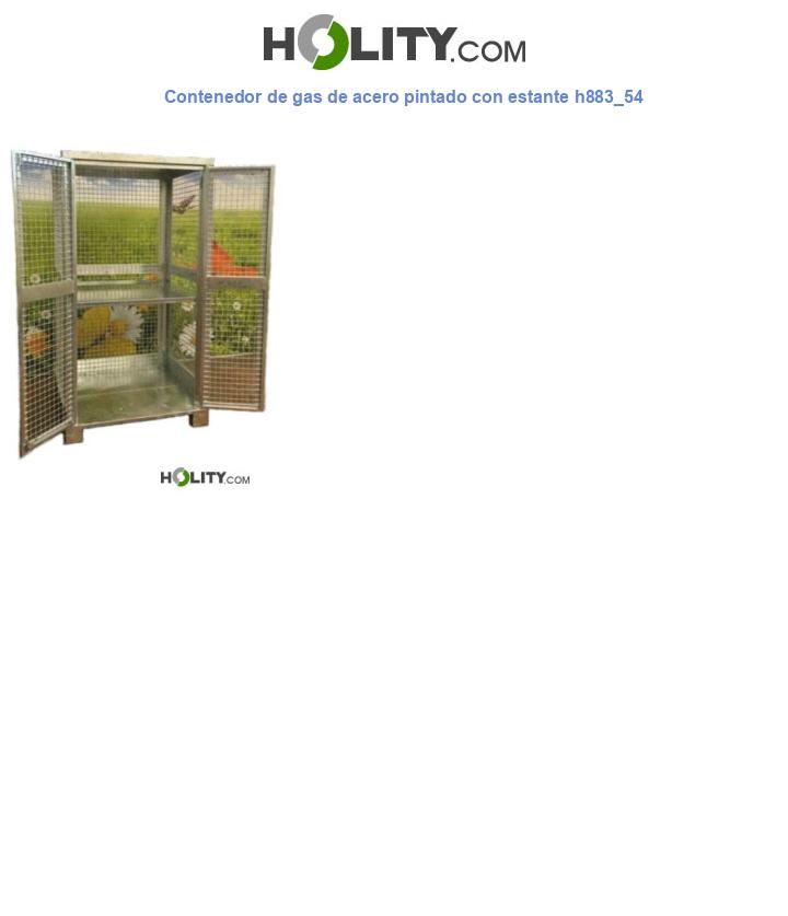 Contenedor de gas de acero pintado con estante h883_54