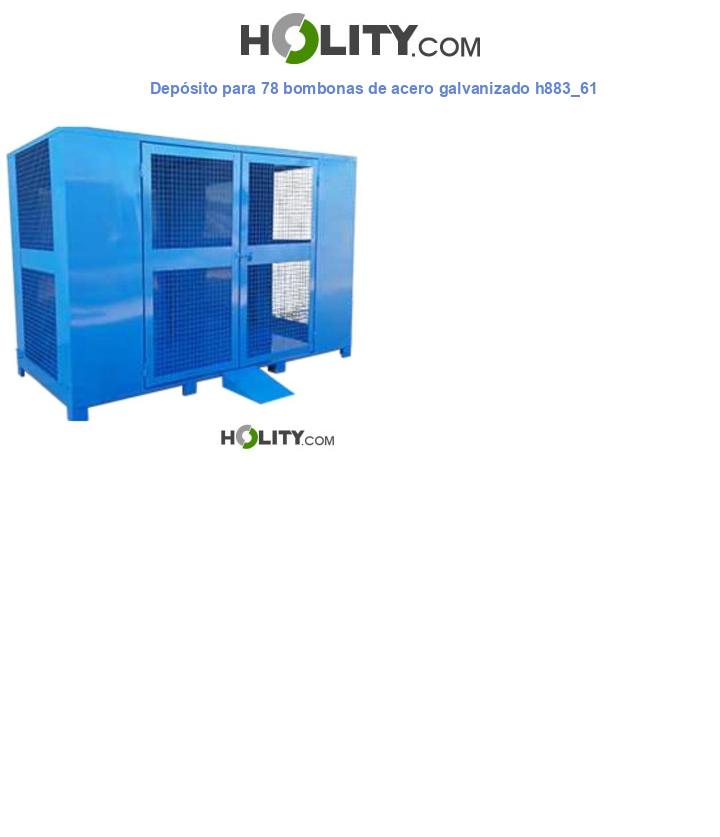 Depósito para 78 bombonas de acero galvanizado h883_61
