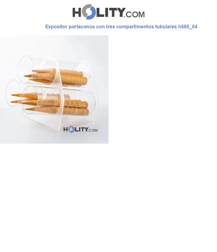 Expositor portaconos con tres compartimentos tubulares h885_04