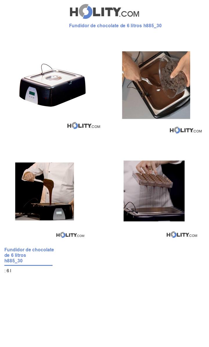 Fundidor de chocolate de 6 litros h885_30