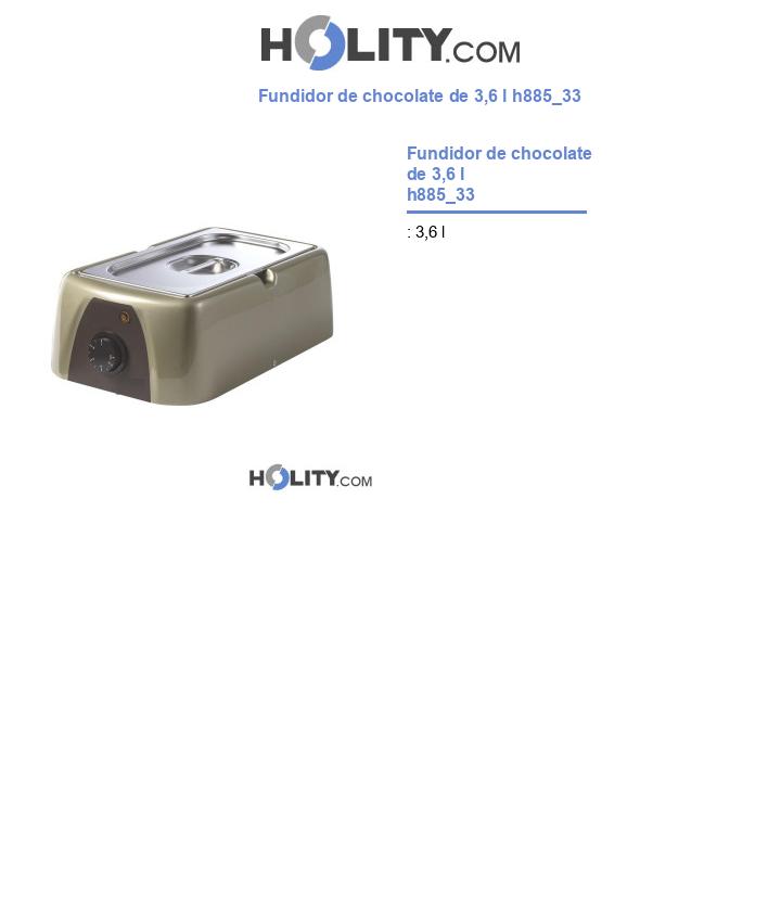 Fundidor de chocolate de 3,6 l h885_33