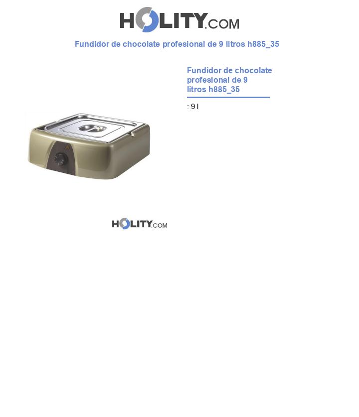 Fundidor de chocolate profesional de 9 litros h885_35