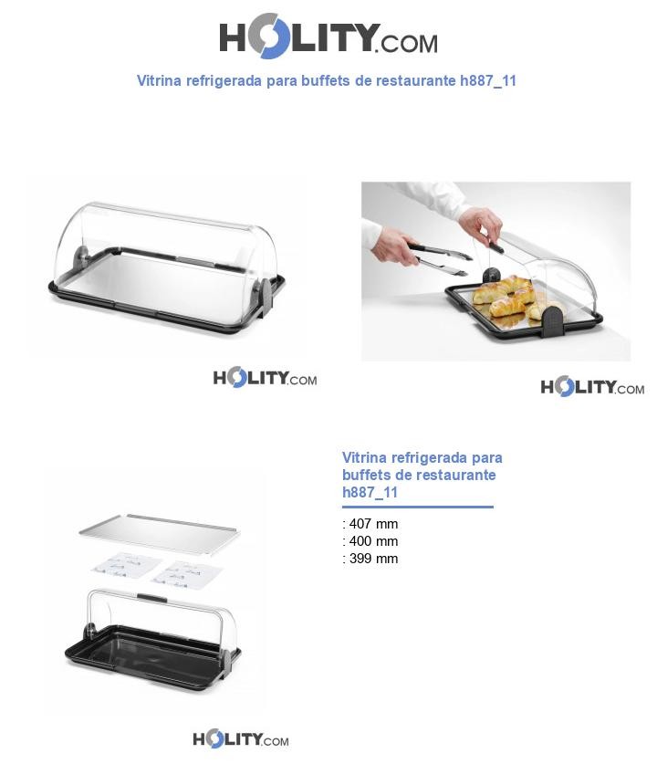 Vitrina refrigerada para buffets de restaurante h887_11