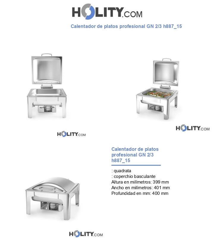 Calentador de platos profesional GN 2/3 h887_15