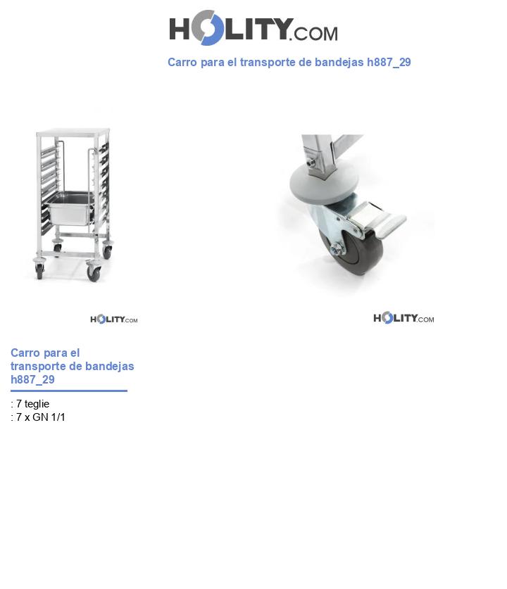 Carro para el transporte de bandejas h887_29