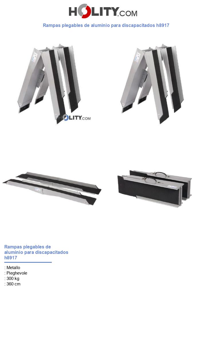 Rampas plegables de aluminio para discapacitados h8917