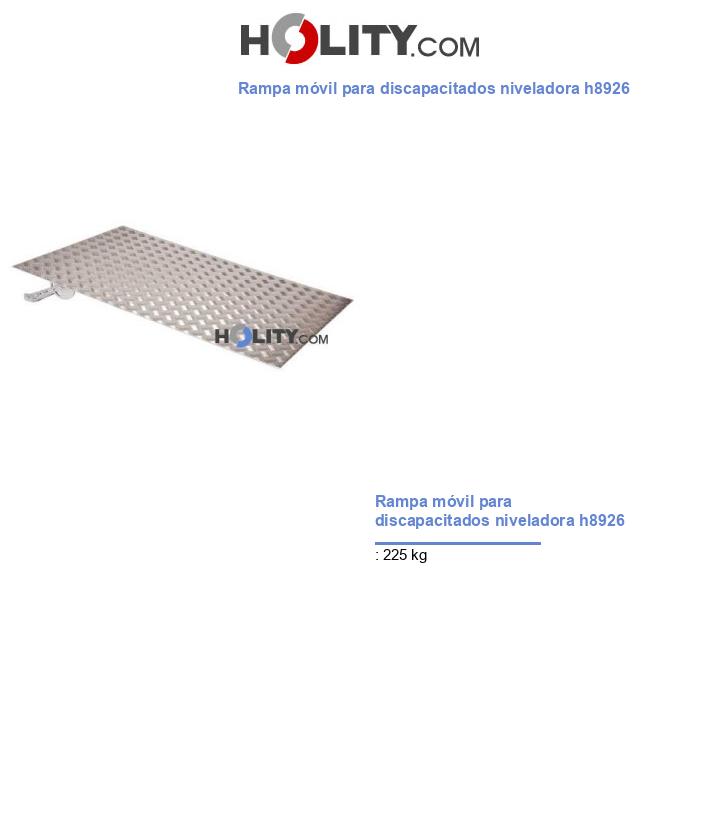 Rampa móvil para discapacitados niveladora h8926