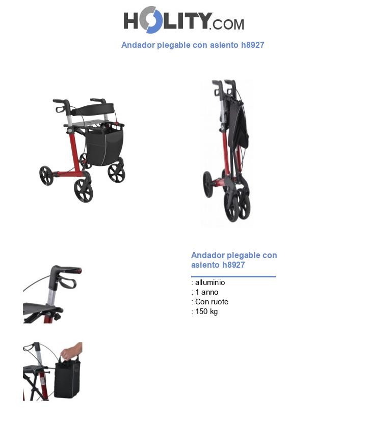 Andador plegable con asiento h8927
