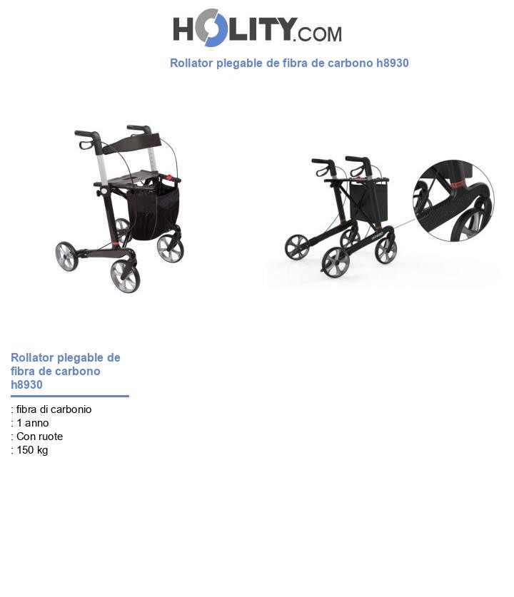 Rollator plegable de fibra de carbono h8930
