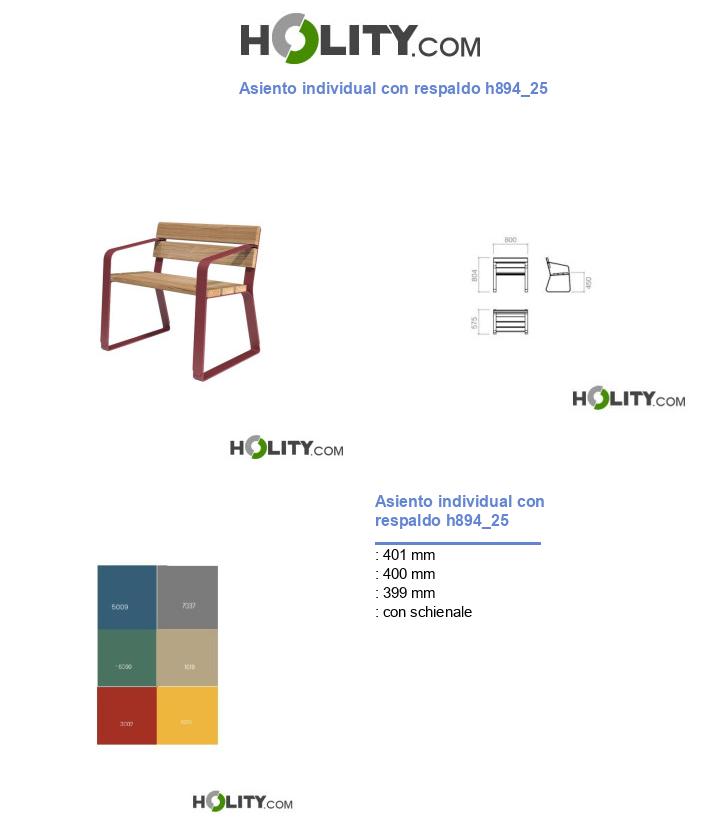 Asiento individual con respaldo h894_25