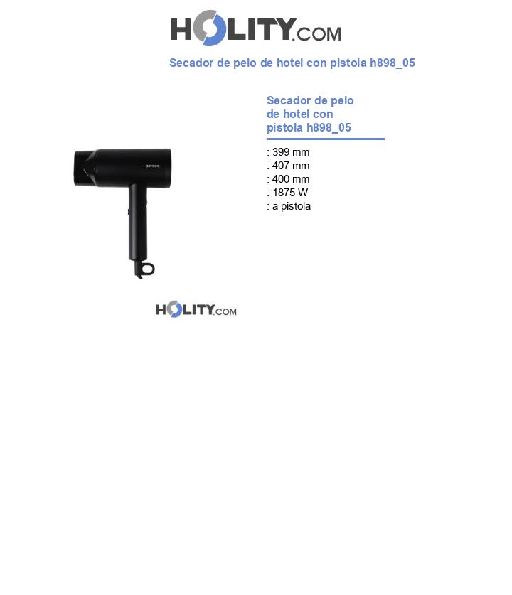 Secador de pelo de hotel con pistola h898_05