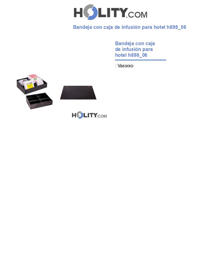 Bandeja con caja de infusión para hotel h898_06