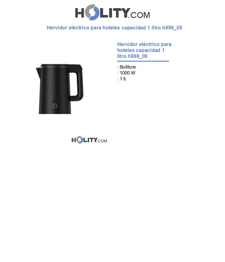 Hervidor eléctrico para hoteles capacidad 1 litro h898_08