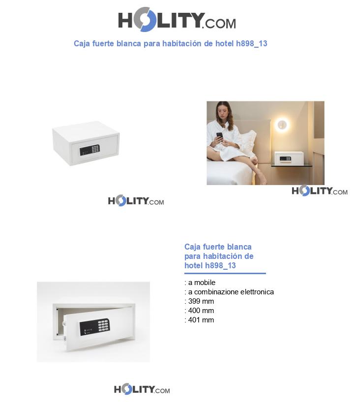 Caja fuerte blanca para habitación de hotel h898_13