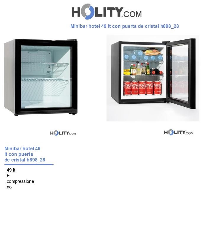 Minibar hotel 49 lt con puerta de cristal h898_28