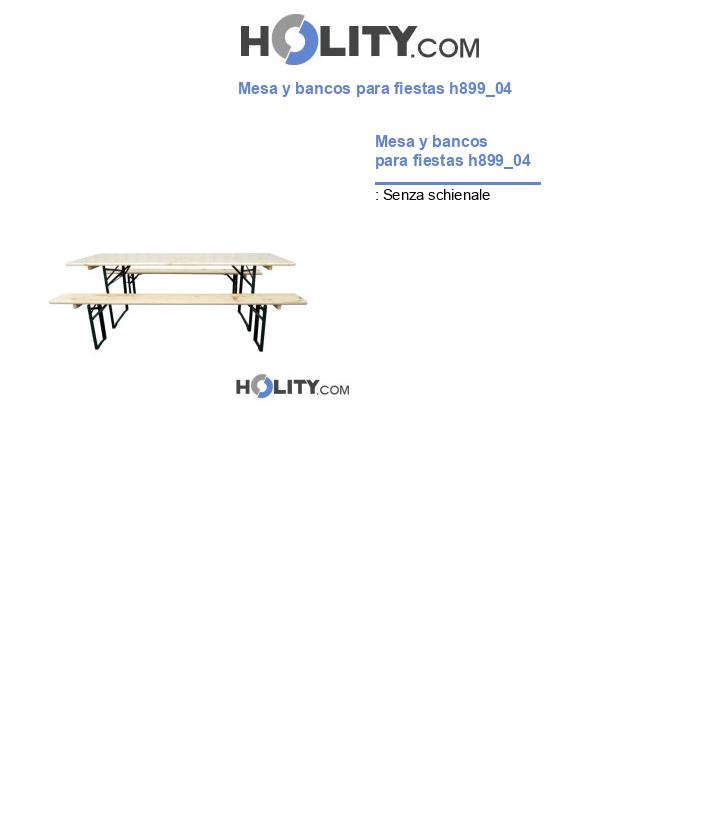 Mesa y bancos para fiestas h899_04