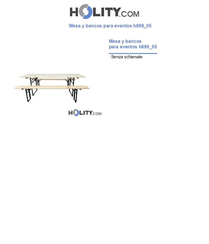 Mesa y bancos para eventos h899_05