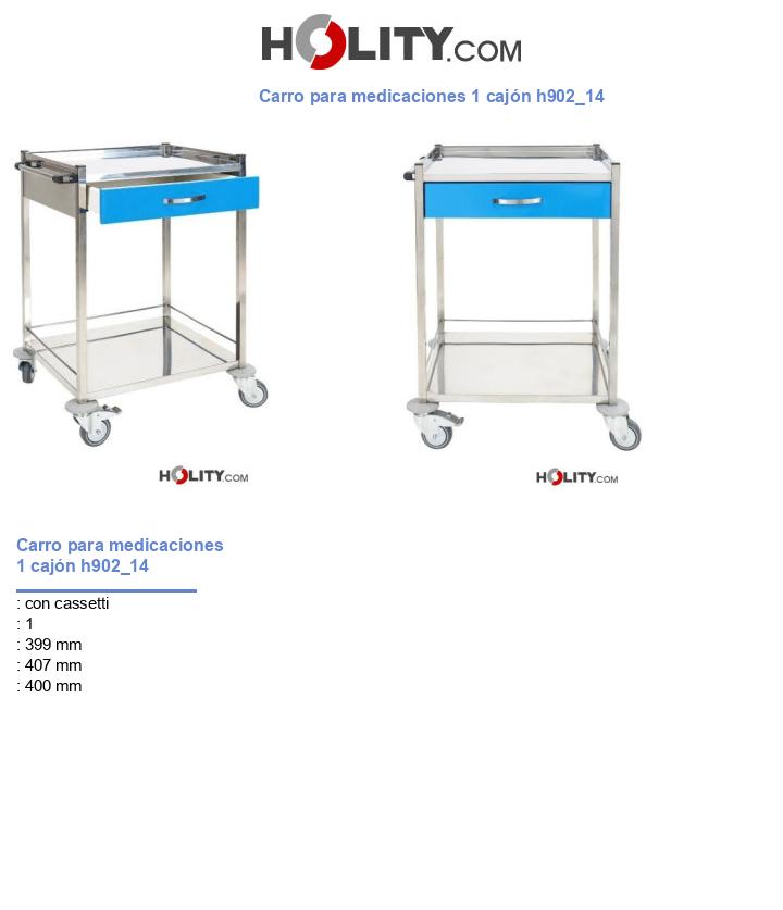 Carro para medicaciones 1 cajón h902_14