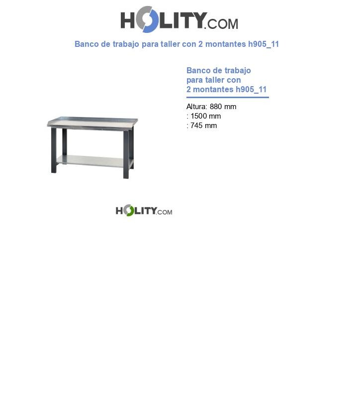 Banco de trabajo para taller con 2 montantes h905_11