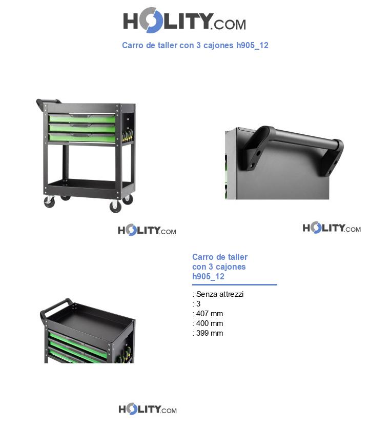 Carro de taller con 3 cajones h905_12