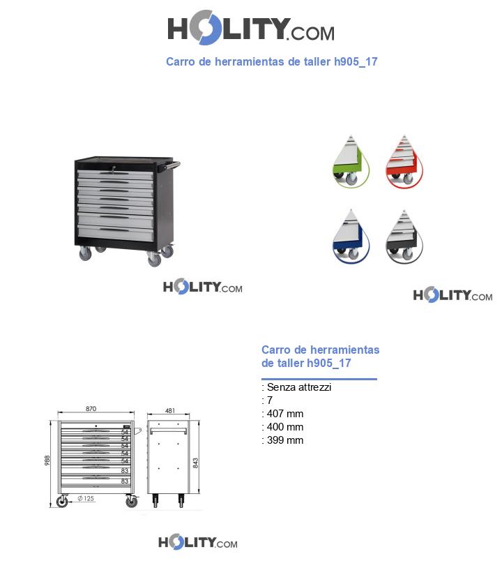 Carro de herramientas de taller h905_17