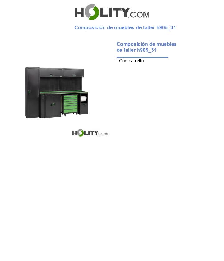 Composición de muebles de taller h905_31