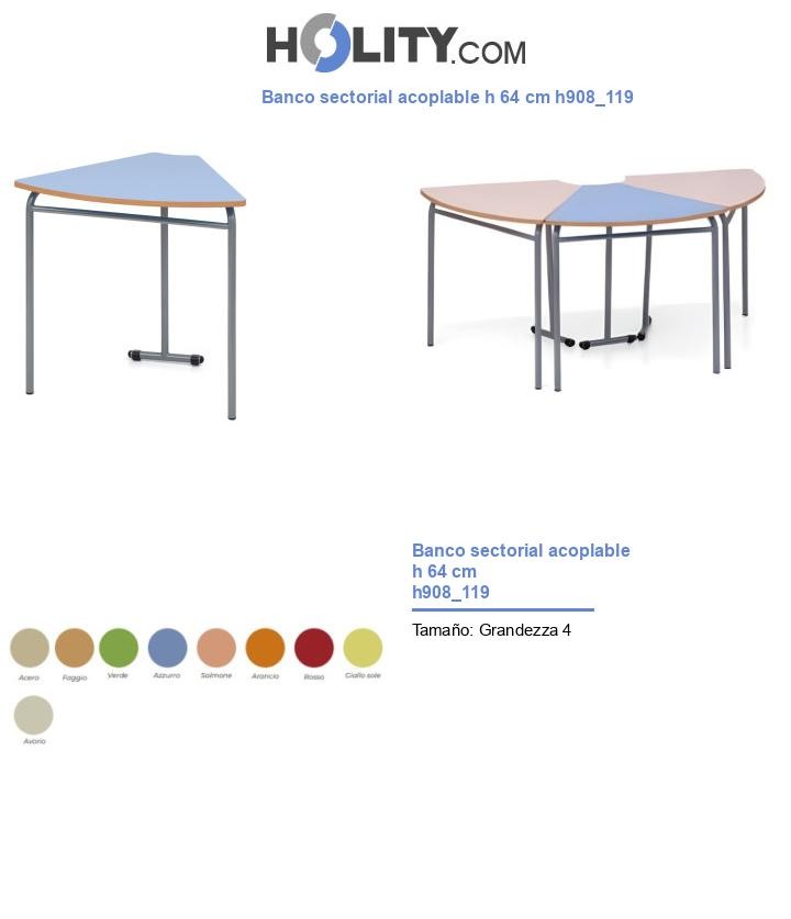 Banco sectorial acoplable h 64 cm h908_119
