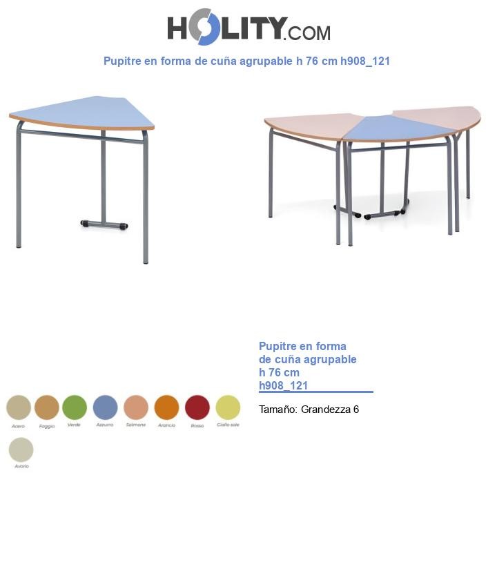 Pupitre en forma de cuña agrupable h 76 cm h908_121